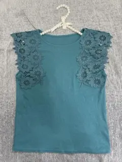 ViS ノースリーブ タンクトップ 花柄レースのサムネイル