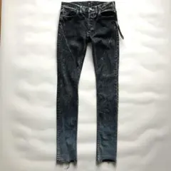 ★SEIGEKI★スキニーデニム ブラック 26 M グレデーション レザーのサムネイル