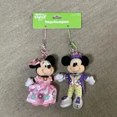 ディズニーランド　イースター　グッズ　ミッキー　ミニー　ぬいぐるみストラップ