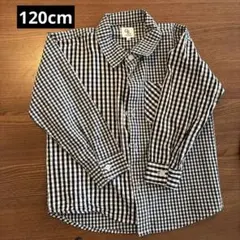 G-REMIX 長袖シャツ 120 ブラック・ホワイトチェック