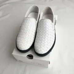 Pantofola d'Oro　編み込み レザースリッポン スニーカー