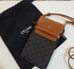 CELINE セリーヌ フラップ付き モバイルポーチ / トリオンフ 美品