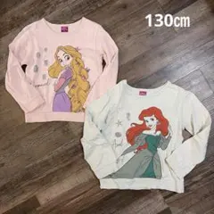 130㎝　Disney Princess ラプンツェル　アリエル トレーナー