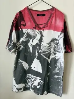 RAF BY RAF SIMONS フォトプリント Vネック Tシャツ　劣化あり