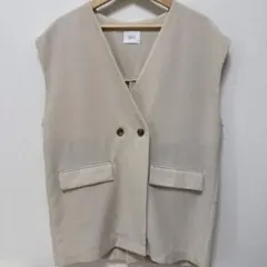 LOWRYS FARM ジレ ベスト　ベージュ