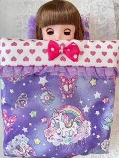 メルちゃん ソランちゃん ネネちゃん 布団 セット ユニコーン パープル ①-2