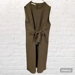10603 MI NI FASHIONノースリーブワンピース XLウエストリボン