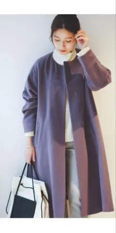 ジャーナルスタンダード　メルトンコート　ノーカラー