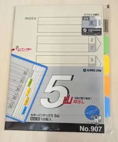 킹짐 컬러 인덱스 5 마운틴 넘버 907, A4-S, 10개 팩