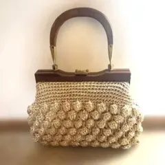 正規品】capaf 編み込みハンドバッグ がま口 - メルカリ