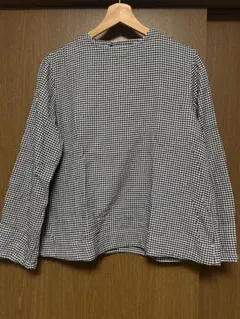 ギンガムチェック 長袖カットソー