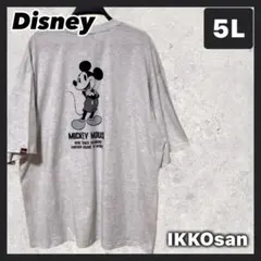 大きいサイズメンズ 5L ミッキー バックプリント Tシャツ ディズニー 4XLのサムネイル