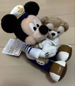 ハートフェルトレターズオブフレンドシップ　ミッキー　ダッフィ　ぬいぐるみバッジ