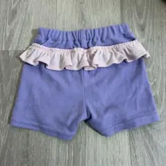 紫色フリル付き ショートパンツ 100