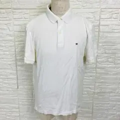 TOMMY　HILFIGER　ポロシャツ　白　半袖　Ｌサイズ　【918】