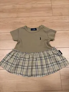 EAST BOY 半袖 チェック柄スカートワンピース　100cm