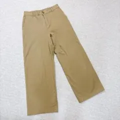 無印良品　ボトムス　ワイドパンツMサイズ　ブラウン　ウエストゴム　綿