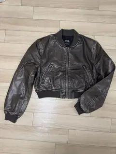 2025年最新】zara レザージャケット クロップドの人気アイテム - メルカリ