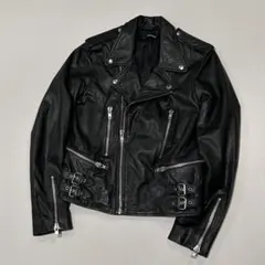 The Kooples ゴートレザー 山羊革 ロンジャン ライダース シボ感