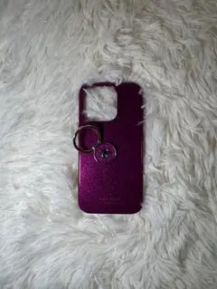 kate spade iPhone15 pro用ケース パープル ラメ リング付のサムネイル