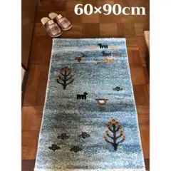 ふっかり！ウィルトン織 ギャッベ柄 高密度ラグ 60×90cm-56001 - メルカリ