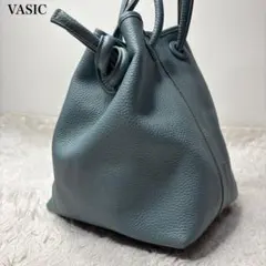 【美品】ヴァジック ボンド 希少色 ショルダーバッグ 巾着 ターコイズブルー