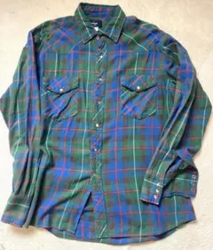 Wrangler ウエスタンシャツ チェック柄 長袖 Lサイズ 　古着