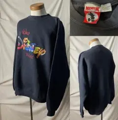 ★USA製 90s ディズニー ミッキーマウス スウェット トレーナー XL 黒