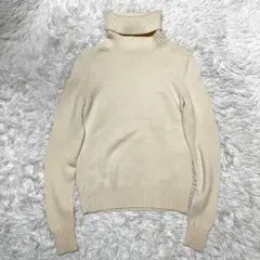 Theory セオリー タートルネック ニット ウール100% アイボリー S