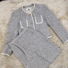 courreges ツイード セットアップ スカートスーツ 11AR 日本製