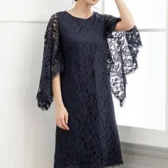 GIRL レディース　ワンピース　総レース　フォーマル　黒　披露宴 結婚式　S