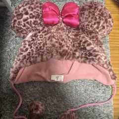 ヒョウ柄ファンキャップ ディズニー ピンク