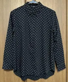 【美品】ユニクロ　UNIQLO ドット柄シャツ　長袖