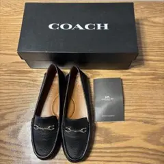 美品】 coach ハーレーレザーローファー 24.5㎝(7.5c) - メルカリ