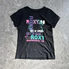 【ROXY】ロキシー（one）ビッグプリントTシャツ＊ロゴ＊フレンチスリーブ＊綿