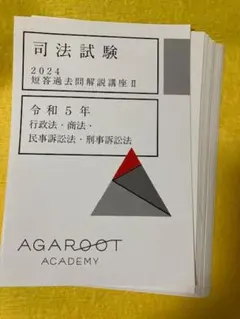 【裁断本・書込無し】司法試験 2024 短答過去問解説講座 II