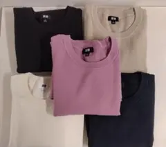 UNIQLOウォッシャブルミラノリブニットTシャツXL※5枚まとめ売りのサムネイル