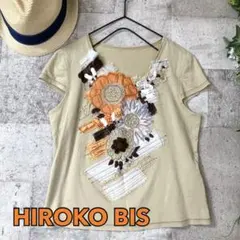 HIROKOBIS モチーフ付半袖カットソー　ストレッチTシャツのサムネイル