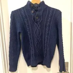 GAP kids ネイビー ケーブル編み ハイネックセーター　XXL 160