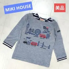 MIKI HOUSE　美品　Tシャツ　80　グレー　車　綿100%