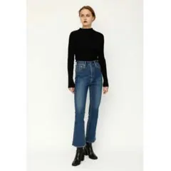 sly jeans ブーツカットデニム 24インチ ダークブルー