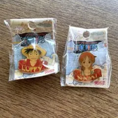 《希少　レア》ワンピース ピンズ ピンバッジ ルフィ ナミ レトロ品 2個セット