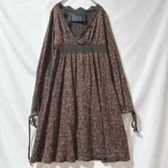 DAYTON デイトン 花柄 長袖 ワンピース レース 韓国 エンパイアライン