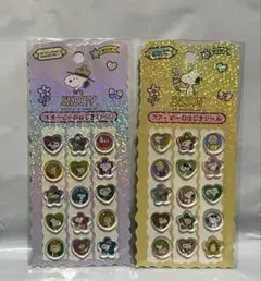 スヌーピー ホログラム　おはじきシール　2枚セット