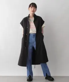 【LOWRYS FARM】美品！フロントスリットデニム ライトブルー デニム L