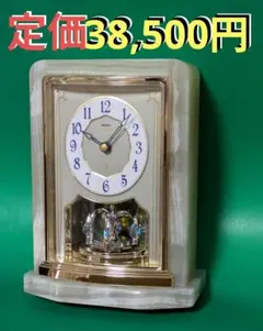 激レア豪華セイコーエンブレム置時計HW465Gオニキス大理石■1カ月使用新品近い