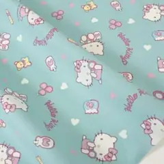 ■ハローキティ ≪パステル ≫オックス生地／昭和 レトロ／キティちゃん