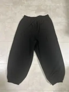 coca メンズブラックカーゴパンツ ゴムウエスト