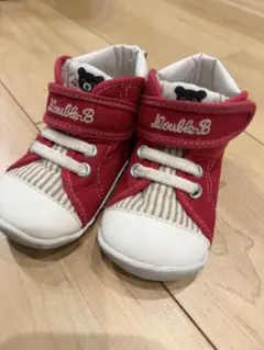 double.B ハイカットベビーシューズ レッド13センチ