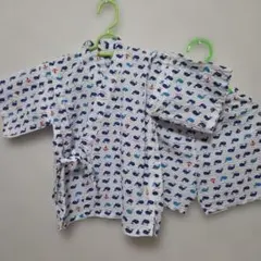 クジラ柄甚平セット 110cm